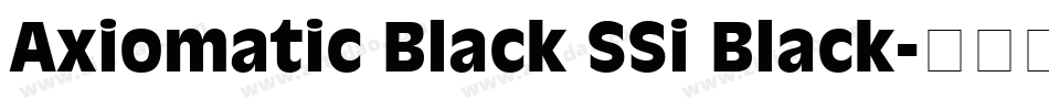 Axiomatic Black SSi Black字体转换